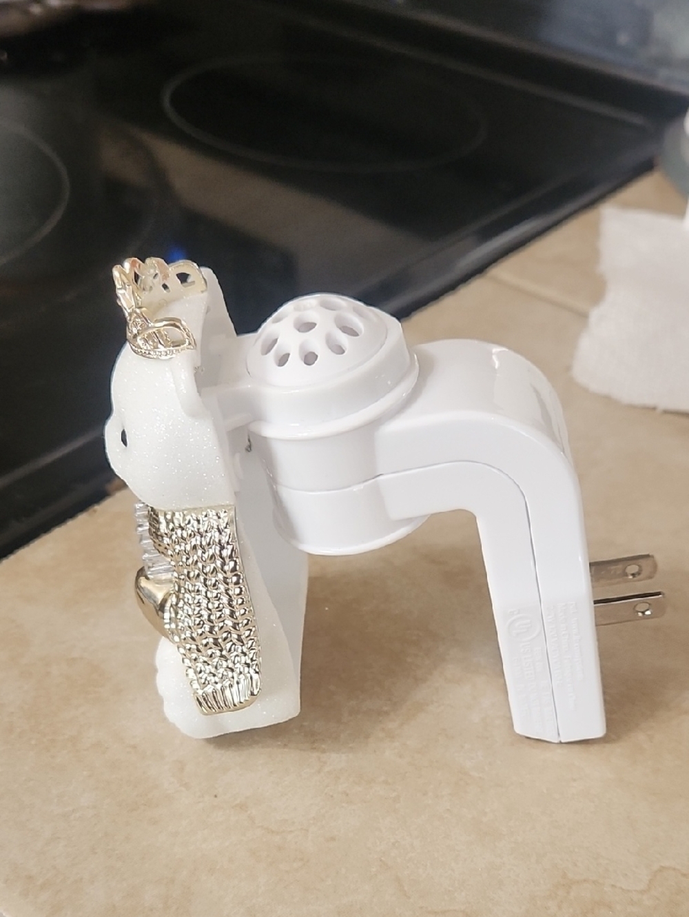 Bath & Body Works White and Gold Crowned‎ Animal Plug-In Fragrance Warmer